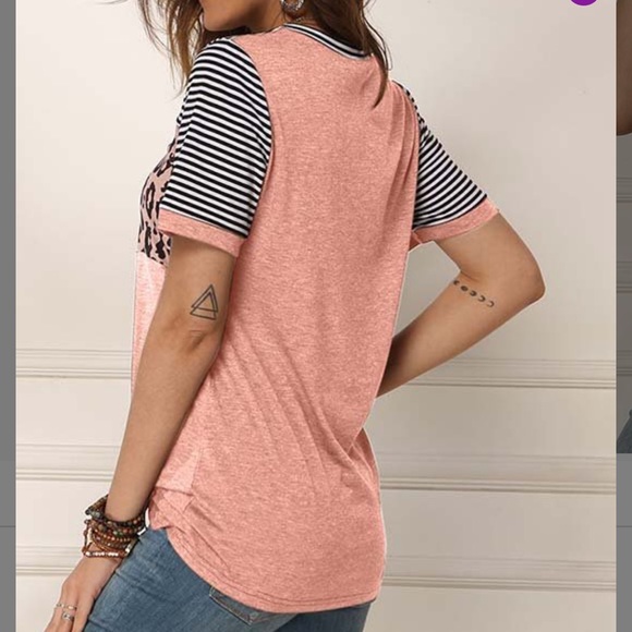 Leopard Colour Block Tee - Picture 2 of 3